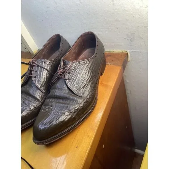 Goth y2k indie normcore gorpcore fisherman Allen Edmonds Nassau Black Shoes